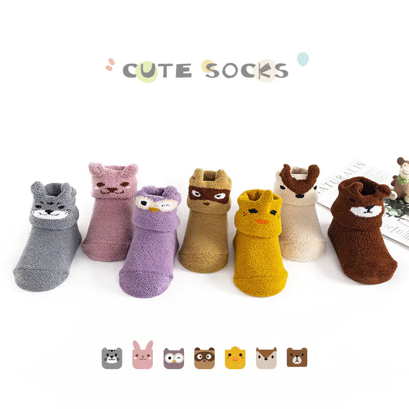 Cartoon Baby Floor Socks - Silicone Non-slip Design
