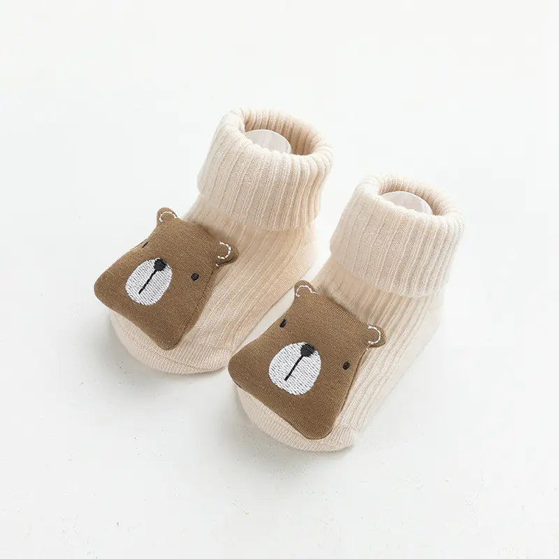 3D Cartoon Baby Socks with Non-Slip Design