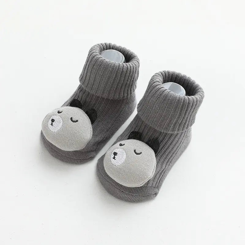 3D Cartoon Baby Socks with Non-Slip Design