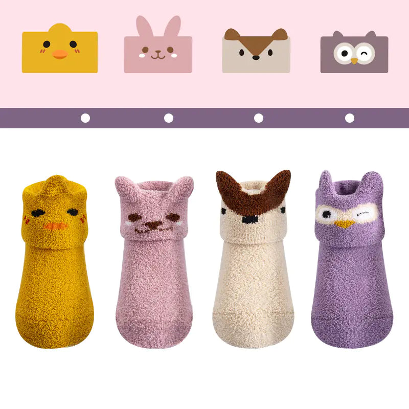 Cartoon Baby Floor Socks - Silicone Non-slip Design