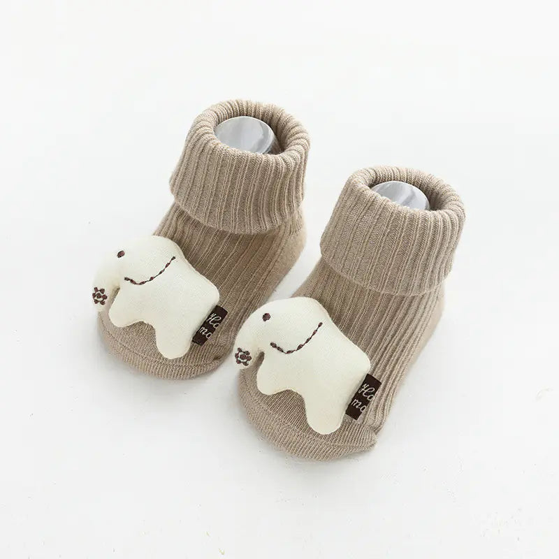 3D Cartoon Baby Socks with Non-Slip Design