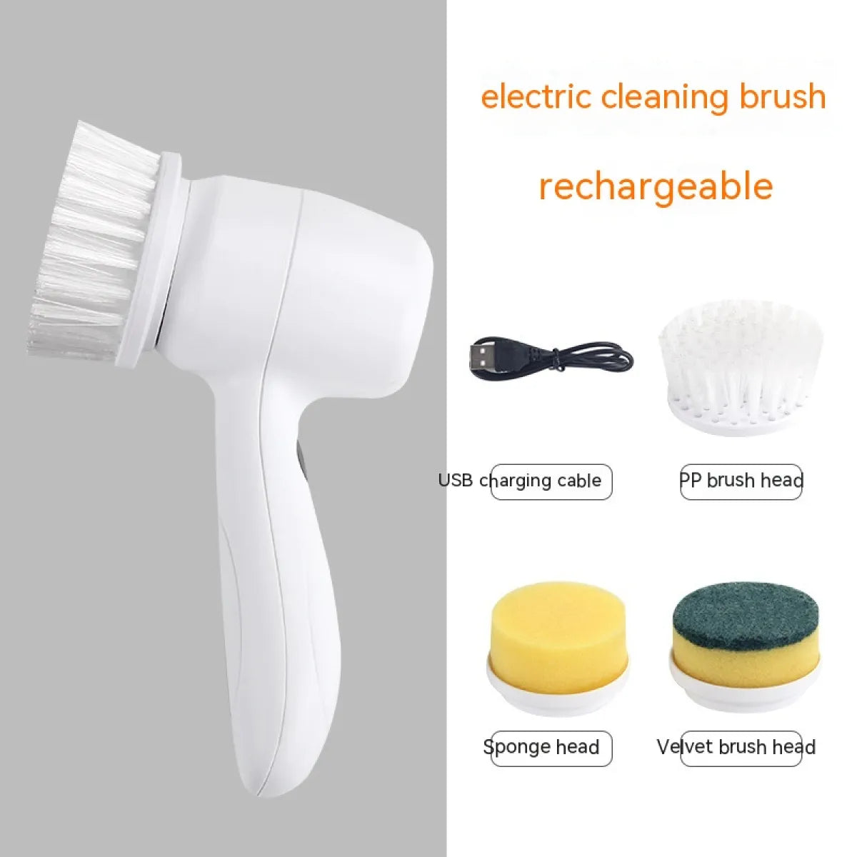 Electric 4-in-1 Spinning Handheld Cleaning Brush