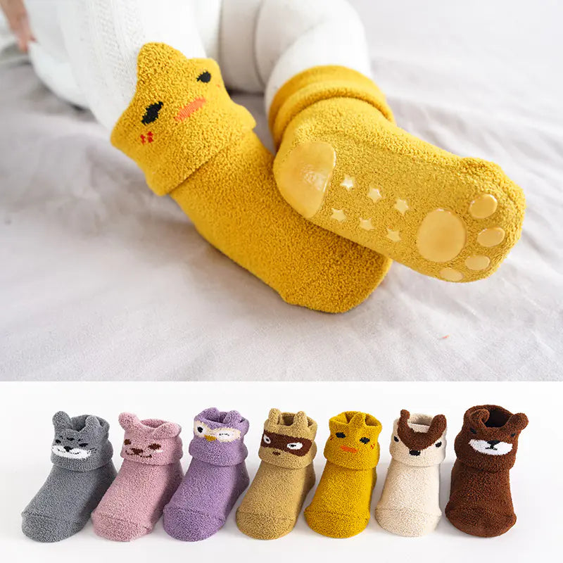 Cartoon Baby Floor Socks - Silicone Non-slip Design