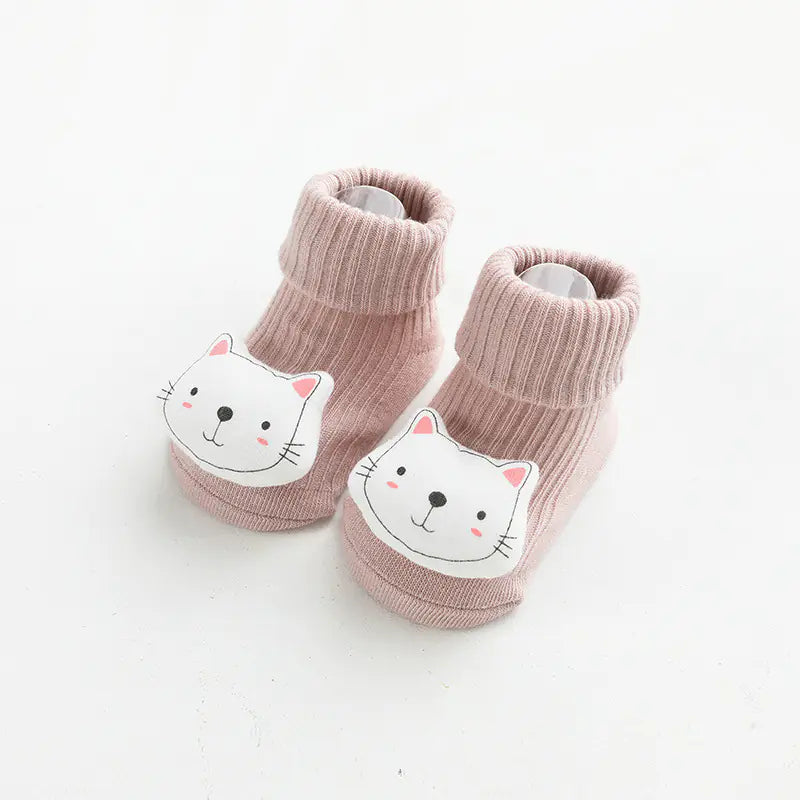 3D Cartoon Baby Socks with Non-Slip Design